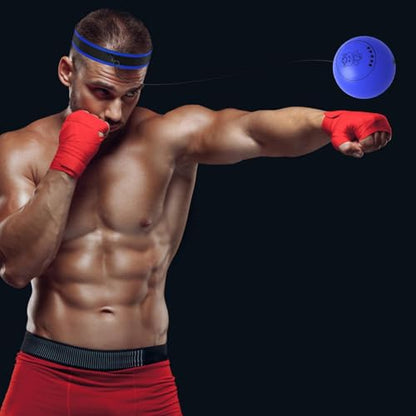 Reflex Ball Headband Multifunctional Fun Effective Reaction Training - color: Blue ball