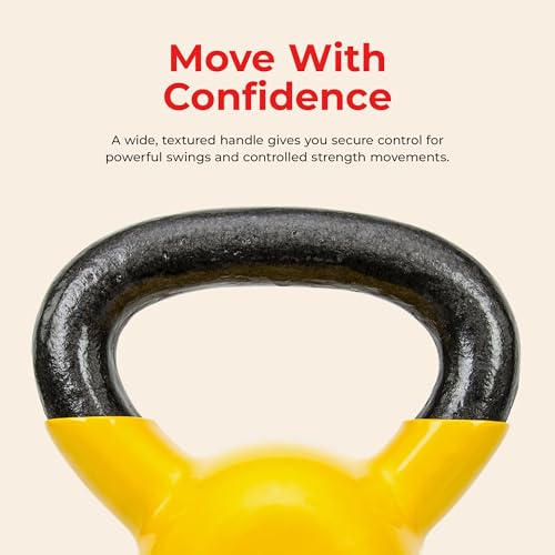 Sunny Health & Fitness Vinyl Coated Kettlebell for Strength Weight Training & Swinging Exercise - In 5, 10, 15, 20, 25 Pound - style: 10 Pound