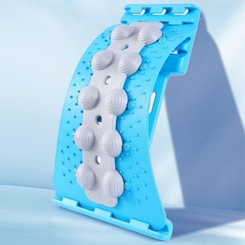 Adjustable Back Stretcher - 4-Height Lumbar Support Plate, Spine Alignment Arch, Relaxing Stretching Tool, Durable Pressure Relief Pad | Daily Fitness Aid, Office Desk Wellness Tool, Home Gym Trainer
