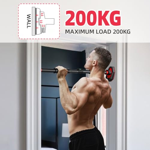 Abaodam Adjustable Pull up Bar for Doorway - Portable Home Gym Strength Training Equipment with Secure Locking Comfortable Grip No Drilling Fits 25.59-39.37 Inch Door Frames