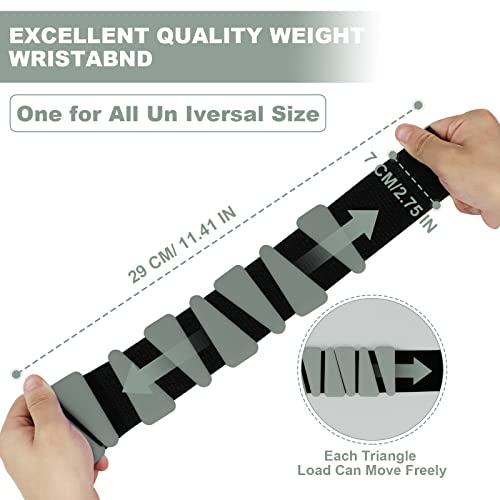Wrist Weights Set of 2, Adjustable Silicone Workout Weights for Women and Men, Wearable Ankle/Wrist Weights Suitable for Yoga, Dance, Pilates, Pool Exercises and Jogging, 2lb