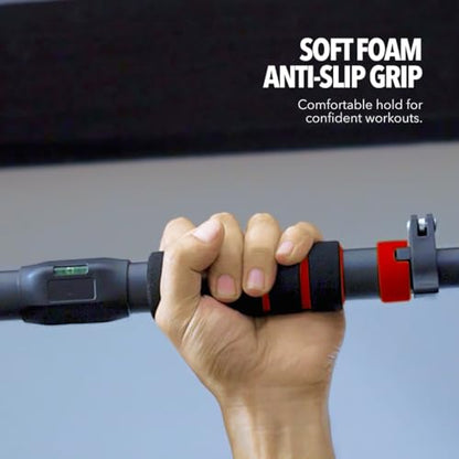 Boldfit Pull Up Bars For Home Workout -Chin Up Bar Gym Accessories for Men Door Way Adjustable Hanging Rod Without Screw, Anti-skid Grip, Strength Training Exercise Bar- Pullup Bar