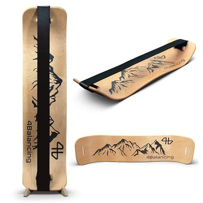 Balance Board for Kids - Slackline Wooden Wobble Board - color: Mountains