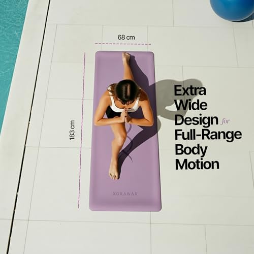 Natural Rubber Workout Mat with Bag | Thick Rubber mat 4.5 mm | Non Slip Yoga Mat Non Slip| Gym Mats for Home Gym Floor Mat, Home Exercise Mats for Home Workout Accessories, Fitness Mat, Workout Mats for Home Gym, Yoga Matt, Stretching Mat, Thick Exercise