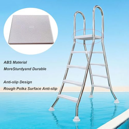 Swimming Pool Ladder Platform Replacement for Above Ground Pool Ladder Steps, Only Non-Slip Step Platform 18X16X2 Inch