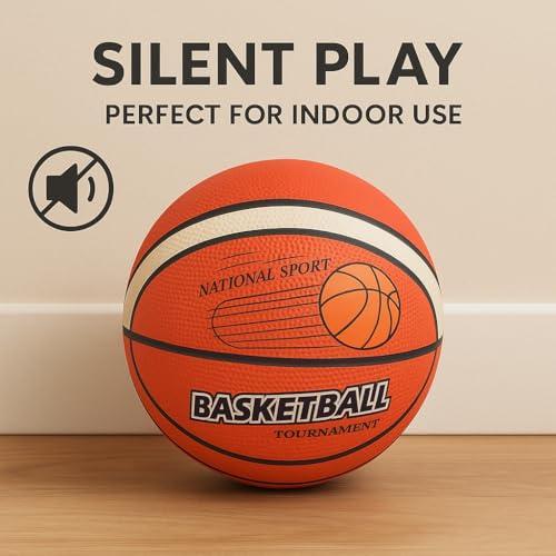 Silent Indoor Basketball – No Noise PU Foam Ball for Home Training, No Air Needed, Suitable for Apartment Fitness Use – Size 3/5/7