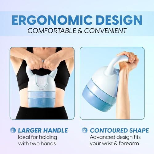 Yes4All Kettlebell Sets - Adjustable Kettlebell Set for Strength Training - Kettlebells Adjustable Weight for Versatile Workouts - color: D. Teal, style: A. Single