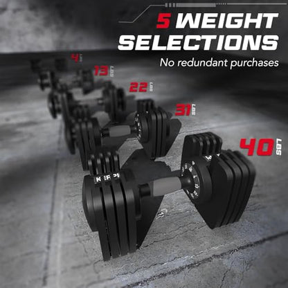 Keppi Adjustable Dumbbells Set of 2, Quick Adjust Weights for Home - style: 40LB-Pair