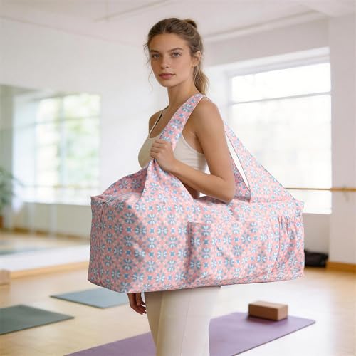 Yoga Mat Bag with Wet Pocket, Large Yoga Mat Carrier Fits All Your Stuff, Personalized Yoga Gifts, Gym Tote Bag for Women