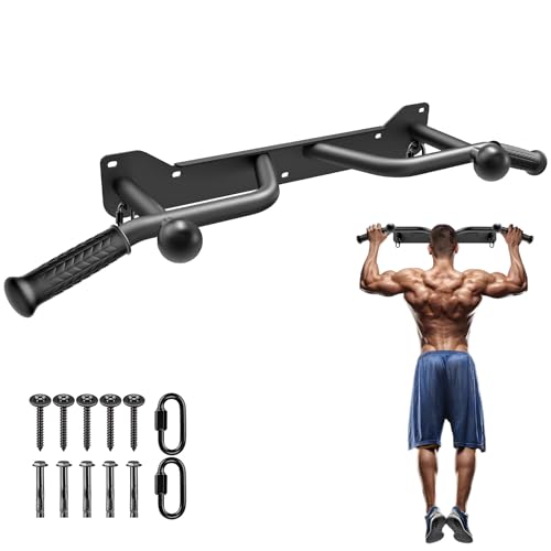 Kipika Heavy Duty Wall Mounted Doorway Pull Up Bar, Multifunctional Chin Up Bar, Portable Fitness Door Bar, Body Workout Home Gym System