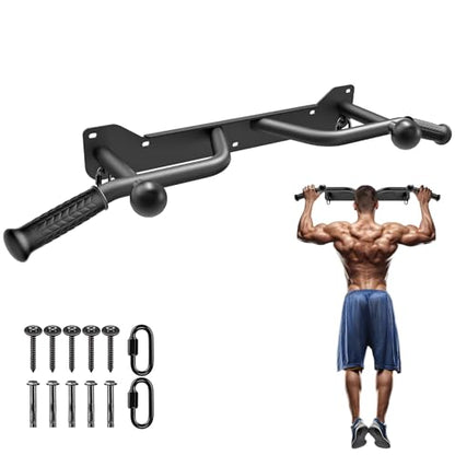 Kipika Heavy Duty Wall Mounted Doorway Pull Up Bar, Multifunctional Chin Up Bar, Portable Fitness Door Bar, Body Workout Home Gym System