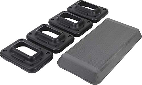 Sport Aerobic Step Platforms Workout Stepper Trainer Exercise Stepper with Nonslip Adjustable Risers for Fitness, Core, Strength, Stability, and Resistance Training