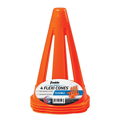 FRANKLIN SPORTS INDUSTRY 4PK 10'Flex Marker Cone SOCCER ACCESSORIES - style: Cone