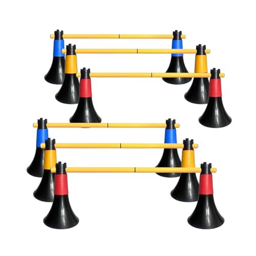 TNZMART Multifunctional Hurdles Agility Poles Basketball Practice Cones for Sports Soccer Football Training