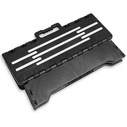 Miles Kimball Fox Valley Traders Portable Help Step, 16” W x 12” D x 4” Tall – Folds to Small Size for Storage, Non-Slip Rubber Step Surface for Safety, Durable Plastic Construction Supports 300 Lbs.