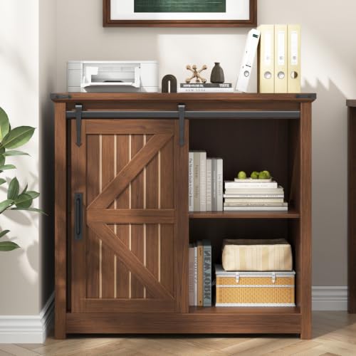 Vabches Lateral Filing Cabinets with Adjustable Shelf, Walnut - color: Walnut, size: 3 Drawers