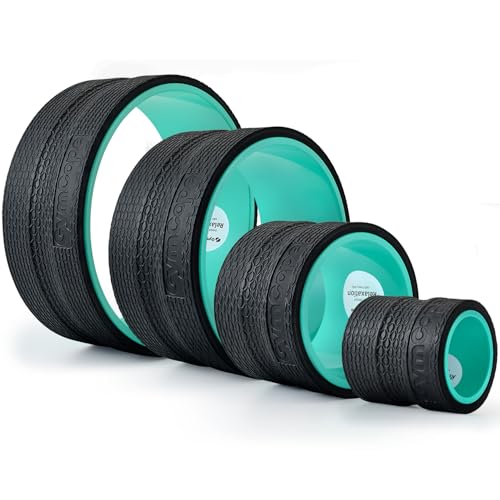 Back Wheel Foam Roller – Targeted Back & Neck Relief, Lumbar Spine Stretcher, Spinal Decompression Stretcher, Massage Roller with Density Foam for Physical Therapy, Supports 500lbs - color: Mint Green, size: 4”+6“+10”+13“