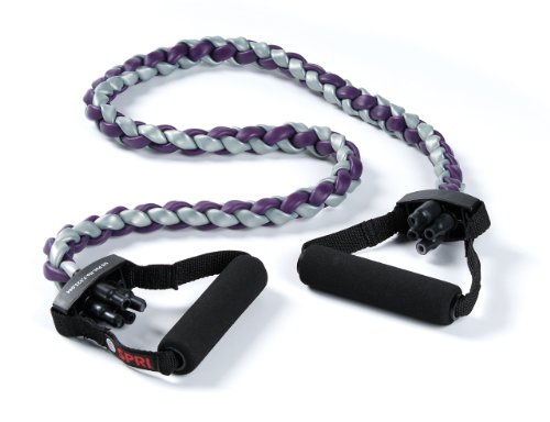 SPRI Braided Xertube Resistance Bands – Premium Exercise Band for Men & Women – Workout Equipment for Home Gym Fitness Training – Comfort Grip for Strength, Weights, and Resistance