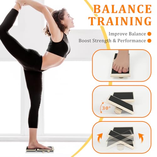Adjustable Balance Board for Ankle & Foot Strength – Single-Leg Stability Trainer for Balance, Mobility, Calf Flexibility & Core Control – Foot Exercise Equipment for Home, Office, Gym & Rehab
