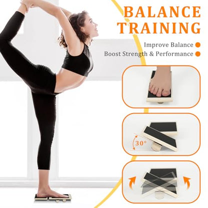 Adjustable Balance Board for Ankle & Foot Strength – Single-Leg Stability Trainer for Balance, Mobility, Calf Flexibility & Core Control – Foot Exercise Equipment for Home, Office, Gym & Rehab