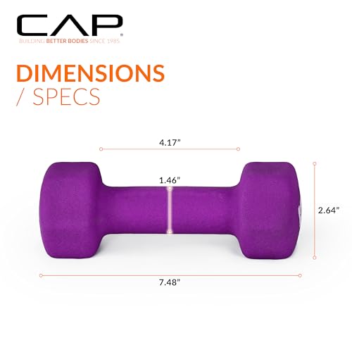 CAP Barbell Neoprene Dumbbell Weights Pairs & Sets | Color Series - style: 5 lb Pair