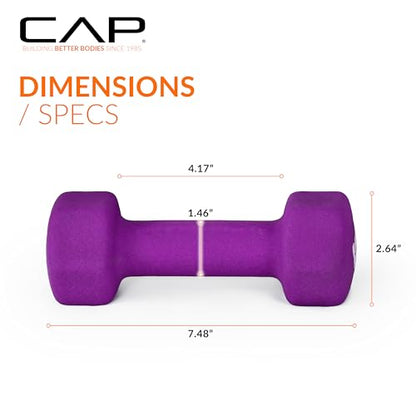CAP Barbell Neoprene Dumbbell Weights Pairs & Sets | Color Series - style: 5 lb Pair