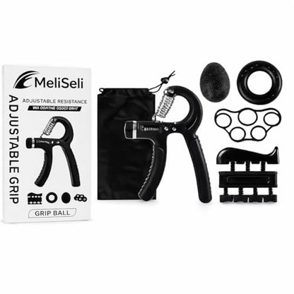 Twister Arm Trainer & Hand Grip Strengthener Set 6-in-1 - Adjustable Forearm Trainer, Chest Expander, Finger Exerciser - Upper Body Workout Equipment for Home Strength Training