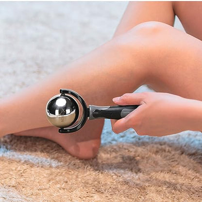Nobility Massage Ball Roller– Ice Cold and Hot for Deep Tissue and Sore Muscle Relief of Stiffness and Stress, Body, Neck, Back, Foot, Plantar (Grey) - color: Grey