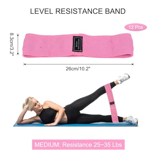 PATIKIL Booty Resistance Bands for Working Out Non-Slip Workout Bands Fabric Resistance Loops Elastic Exercise Fitness Bands for Women Men Hip Leg Gym