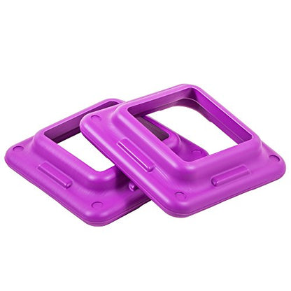 The Step Original Health Club Aerobic Step Riser, Violet, Pair (91123)