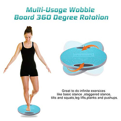 NALANDA Wobble Balance Board, Core Trainer for Balance Training and Exercising, Healthy Material Non-Skid TPE Bump Surface, Stability Board for Kids and Adults