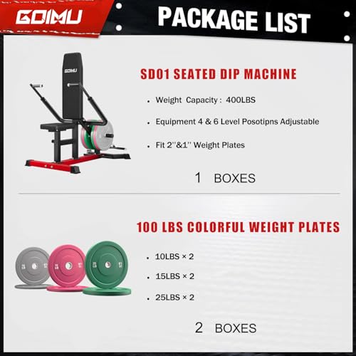 SD01 Seated Dip Machine, 400LBS Strength Training Upper Body Machine with Tricep Dip Press & Cable Bar for Home Gym, Compact Design for Chest, Biceps, and Triceps Workout
