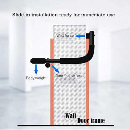 Doorway Chin Up Bar, Home Gym Portable Horizontal Bar No Screws, Strength Training, Load 150kg