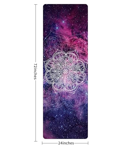 Non Slip Yoga Mat TPE Workout Mat for Men Women, Thick Workout Mat with Carrying Strap, Fitness Mats for Exercise, Yoga, Fitness, Pilates, Floor Workouts (72" x 24" x 6mm)
