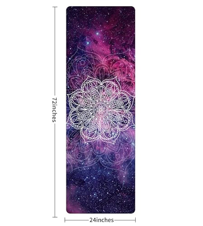 Non Slip Yoga Mat TPE Workout Mat for Men Women, Thick Workout Mat with Carrying Strap, Fitness Mats for Exercise, Yoga, Fitness, Pilates, Floor Workouts (72" x 24" x 6mm)