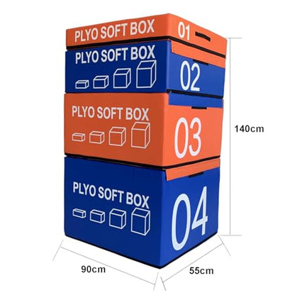 Jump Box, Soft Foam Box, Professional Physical Training Combination Box, Used for Home Gym and Outdoor Exercise. Suitable for Agility Training and Speed Training. - color: H