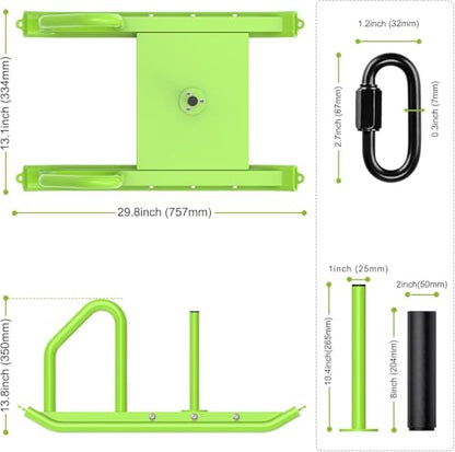 Kipika Weight Sled, Workout Sled, Fitness Strength Training Sled, Speed Training Sled for Athletic Exercise, Speed Improvement, Easily Through Obstacles, Suitable for 1" & 2" Weight Plate - color: C- Green