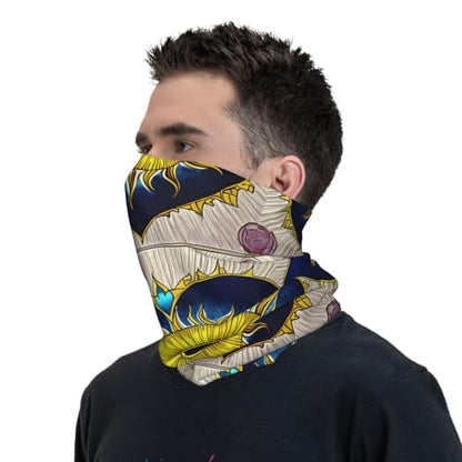 Cartoon Heart Sun Prints Multifunctional Sport Headband – Seamless Stretch Neck Gaiter for Hiking, Biking, Running & Outdoor Activities – Soft, Quick-Dry, No-Fade Design