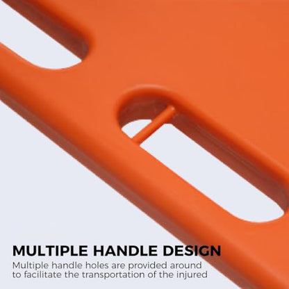 Portable Foldable Spine Board Stretcher, Lightweight PE Backboard with Straps, Water Floating Rescue Board, 350lbs Capacity for EMT, CPR, Ambulance Transport,Two Fold - size: Two Fold