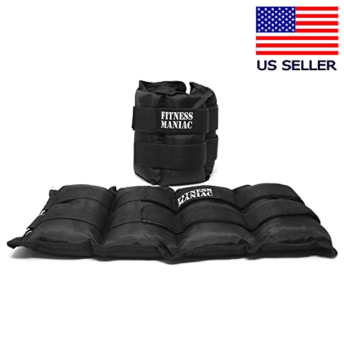 USA Ankle Weights with Double Straps Wrist Leg Weight for Walking Jogging Gym Exercise Gymnastics Aerobics 10lbs 12lbs 14lbs 16lbs - size: 14 lbs