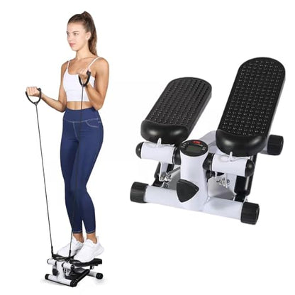 YSSOA Mini Stepper with Resistance Band - color: White
