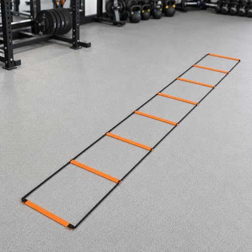 Kids Agility Ladder, Speed Ladder Training for Football & Soccer, 15ft Agility Speed Ladder with Storage Bag, Team Conditioning Equipment, Flitting Agility Ladder 8 Grid - style: Flitting Agility Ladder 8 Grid