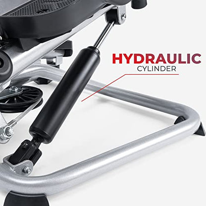 Sunny Health & Fitness Twist Stair Stepper with Resistance Bands - color: Grey