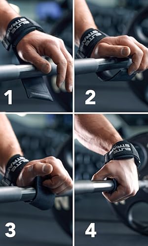 Fitgriff® Elite Straps - Lifting Wrist Straps (Rubber Grips) for Weightlifting, Gym, Workout, Deadlift - Anti-Slip Revolution for Men and Women - size: Small-Medium