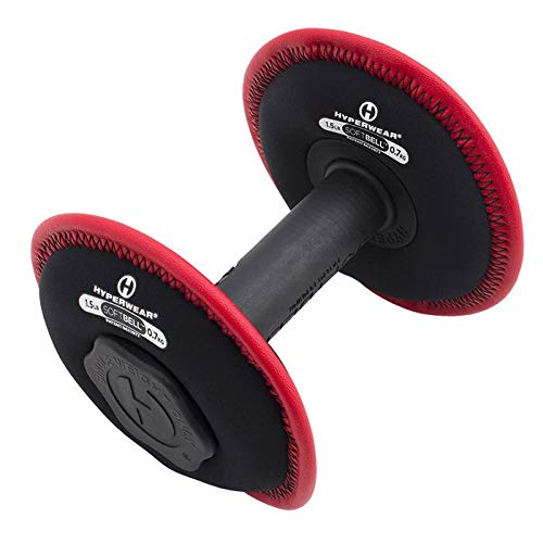 HYPERWEAR SoftBell Adjustable Dumbbells – Soft Neoprene Weight Plates with Easy-Grip Handle, Modular Dumbbell System for Home Gym, Strength & Functional Training (3-40 lbs)
