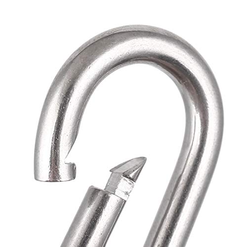 3.1 Inch M8 Steel Spring Snap Hook, Holds to 396lb/180kg (Max) for Gym,Exercise Machine, Heavy Duty Clip Keychainr, Set of 4