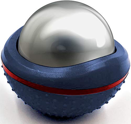 Cryosphere Massage Ball Hot Cold Roller Ball - Fast Muscle Pain Relief - Stainless Steel Balls for Heat or Ice Therapy - Feet Pain - Plantar Fasciitis- Back Ache - Foot Massager - 60 mm Ice Roller - color: Blue 60mm