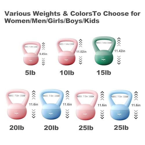 Soft Kettlebell for Women 5lb 10lb 15lb 20lb 25lb, Sand Filled Quiet Floor-Friendly Kettlebell, Anti-Slip Home Gym Fitness Equipment for Apartment Postpartum Recovery - color: 15 LB Green