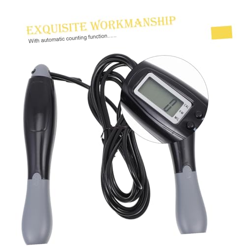 Electronic Counting Skipping Rope for Fitness Adults Steel Wire Jump Rope with Digital Counter Portable and Space-saving for Home and Outdoor Workout