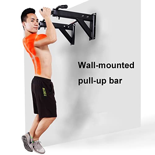 Pull Up Bars Heavy-Duty Wall-Mounted Horizontal Bar, Safe and Stable Pull-up Bar with Multifunctional Ring, Indoor and Outdoor Strength Training Equipment Load 500kg (Color : White)
